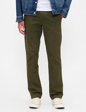 Pantalón recto de algodón para hombre