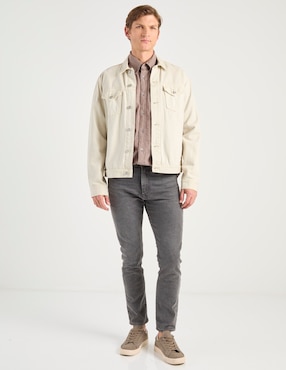 Camisa casual de algodón manga larga para hombre