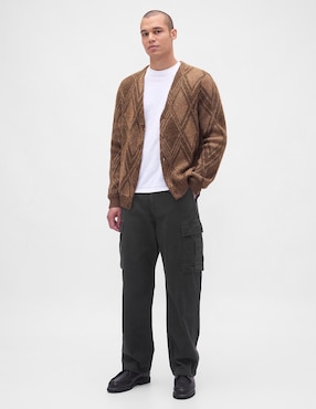 Suéter cuello v para hombre