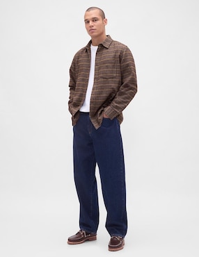 Sobrecamisa casual manga larga para hombre