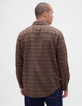 Sobrecamisa casual manga larga para hombre