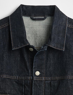 Chamarra denim de mezclilla con bolsillos para hombre