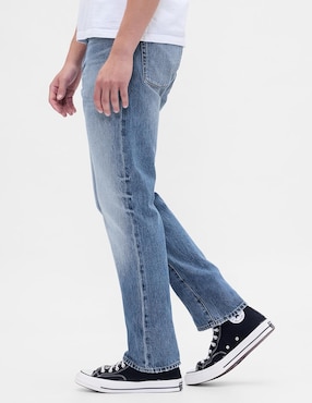 Jeans straight deslavado para hombre