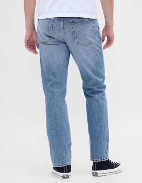 Jeans straight deslavado para hombre