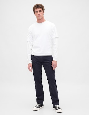 Pantalón relaxed recto de pana para hombre