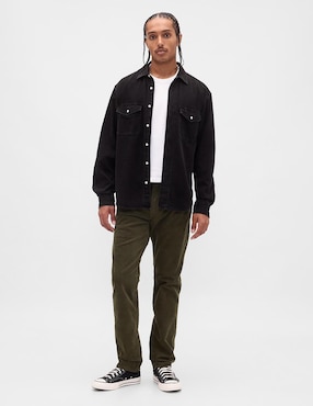 Pantalón recto de pana para hombre