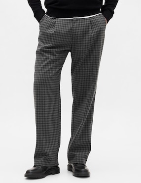 Pantalón de vestir recto de lana para hombre