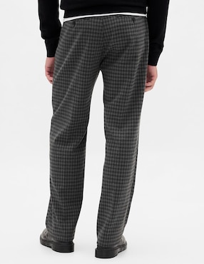 Pantalón de vestir recto de lana para hombre