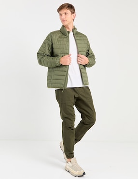 Chamarra acolchada capitonada para hombre