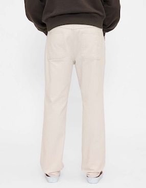 Pantalón recto de gabardina para hombre