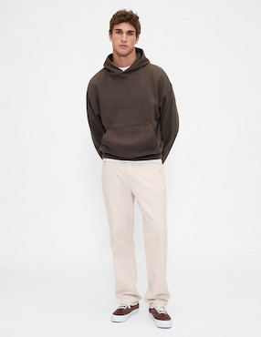 Pantalón recto de gabardina para hombre