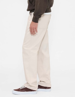 Pantalón recto de gabardina para hombre