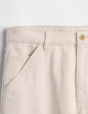 Pantalón recto de gabardina para hombre