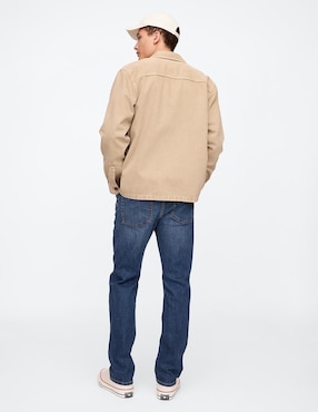 Jeans straight lavado medio para hombre