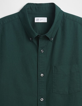 Sobrecamisa casual de algodón manga larga para hombre