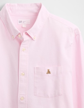 Camisa casual de algodón manga larga para hombre
