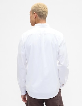 Camisa casual de algodón manga larga para hombre