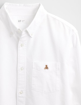 Camisa casual de algodón manga larga para hombre
