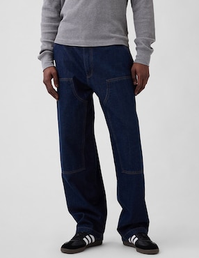 Jeans carpenter baggy lavado rinse para hombre