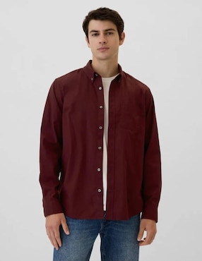 Imagen de producto Camisa casual de algodón manga larga para hombre