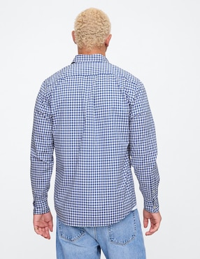 Camisa casual de algodón manga larga para hombre