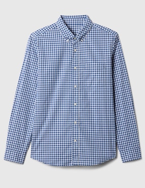 Camisa casual de algodón manga larga para hombre