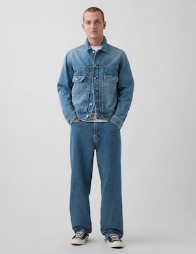 Chamarra casual con bolsillos para hombre