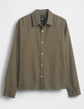 Camisa casual de algodón manga larga para hombre