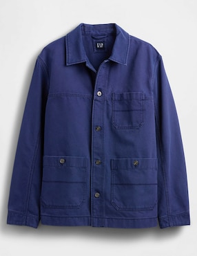 Chamarra denim con bolsillos para hombre