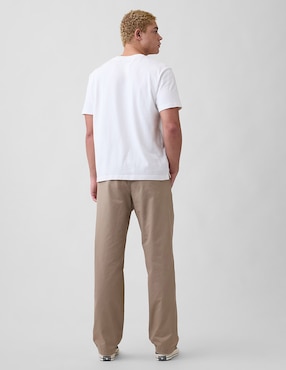 Pantalón casual chino straight de algodón para hombre
