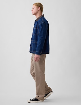 Pantalón casual chino straight de algodón para hombre