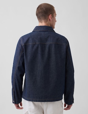 Chamarra denim con bolsillos para hombre