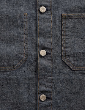 Chamarra denim con bolsillos para hombre