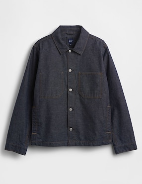 Chamarra denim con bolsillos para hombre