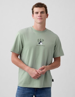 Playera Mickey Mouse cuello redondo para hombre