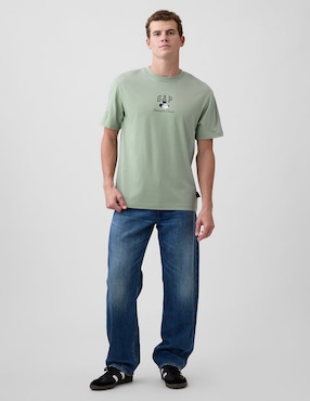 Playera Mickey Mouse cuello redondo para hombre