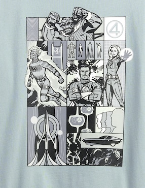 Playera Los 4 Fantásticos cuello redondo para hombre