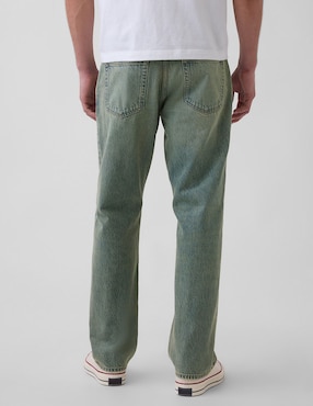 Jeans straight deslavado para hombre