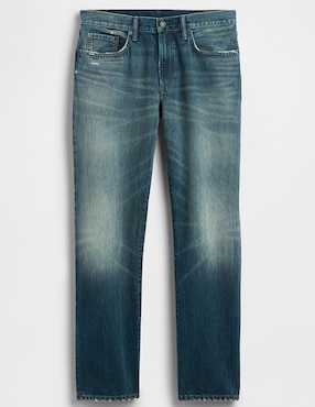 Jeans straight deslavado para hombre