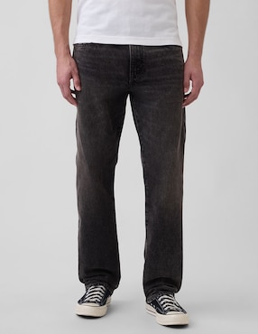 Jeans straight deslavado para hombre