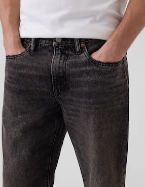 Jeans straight deslavado para hombre