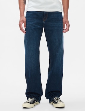 Jeans baggy deslavado para hombre
