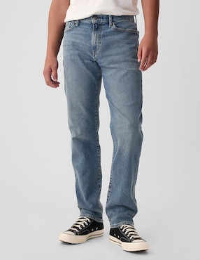 Jeans straight deslavado para hombre