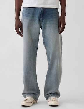 Jeans loose deslavado para hombre