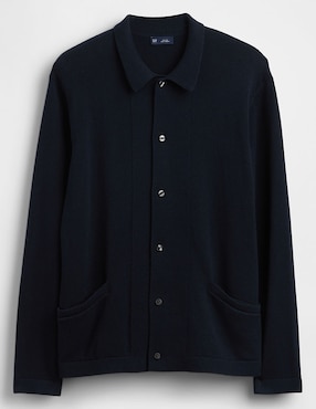 Suéter cuello camisero para hombre