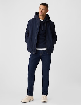 Jeans slim lavado obscuro para hombre