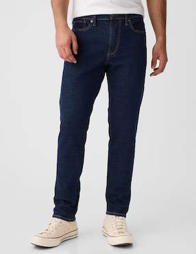 Jeans slim lavado obscuro para hombre