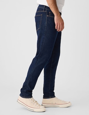 Jeans slim lavado obscuro para hombre