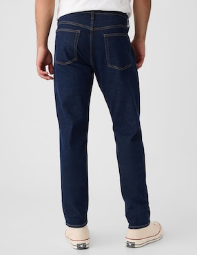Jeans slim lavado obscuro para hombre