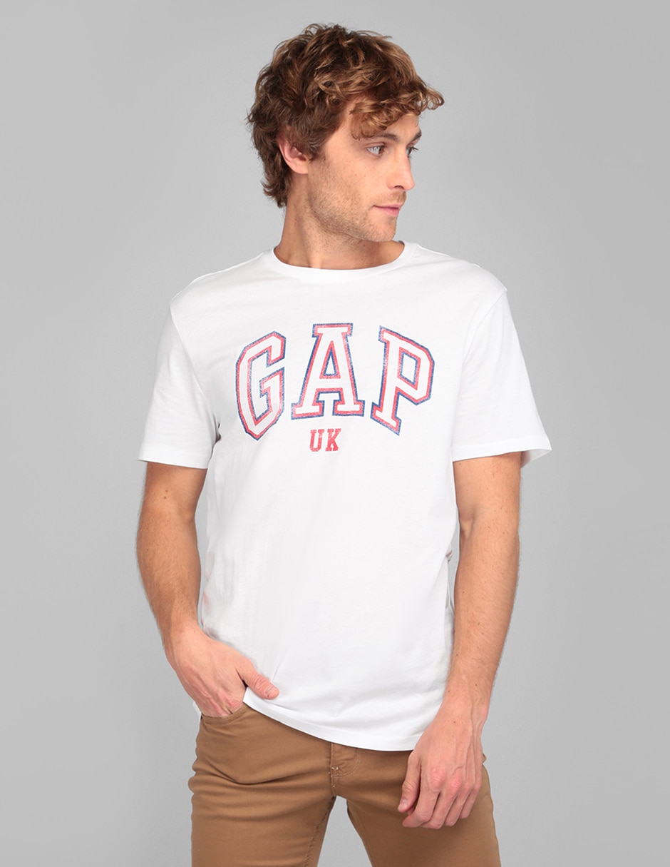 GAP - Camiseta de hombre Gap blanca de manga corta